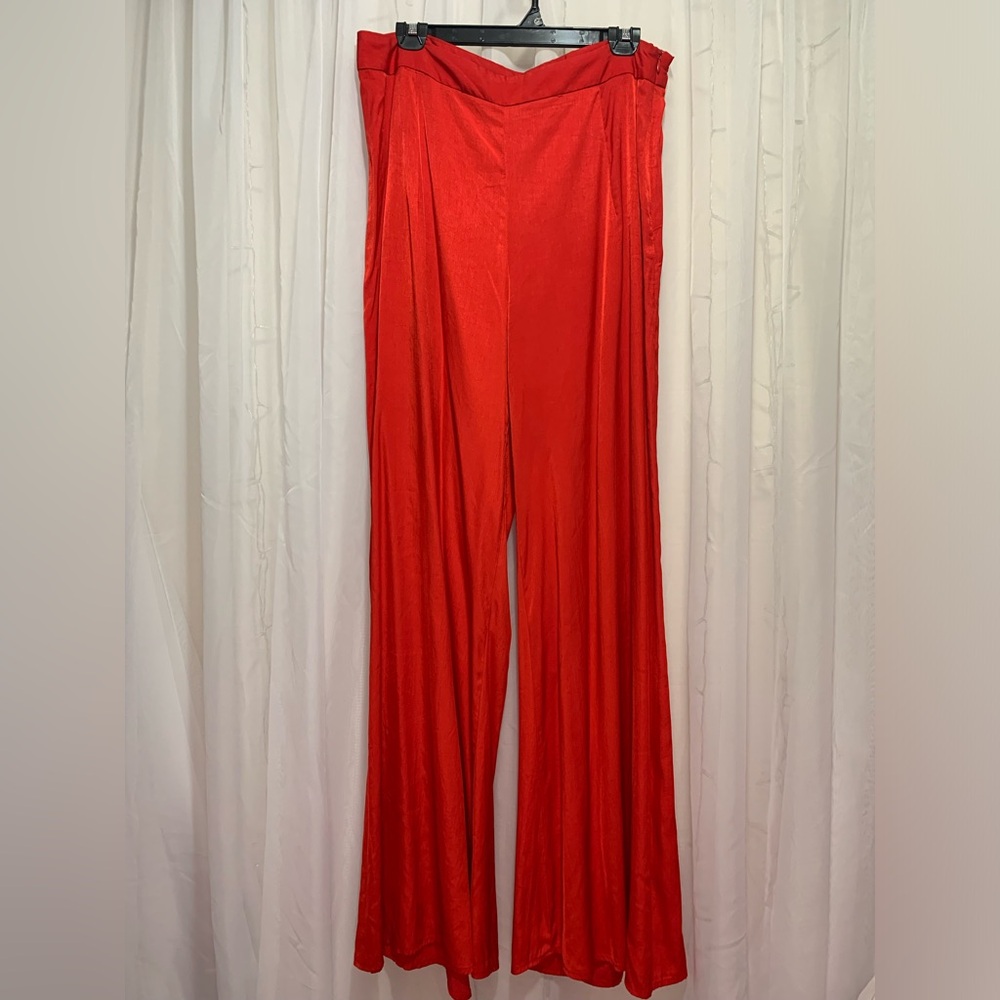 Luukse Red Wide Leg Pants
